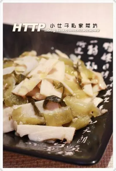酸菜炒笋片