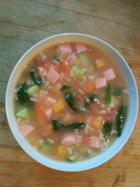 蔬菜咸米粥