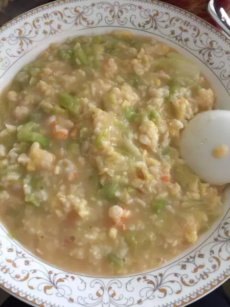 白菜虾仁疙瘩汤