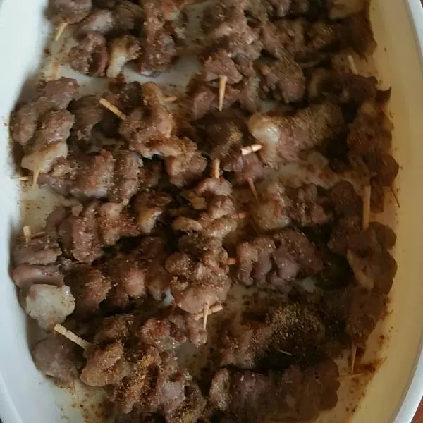 微波炉烤羊肉串