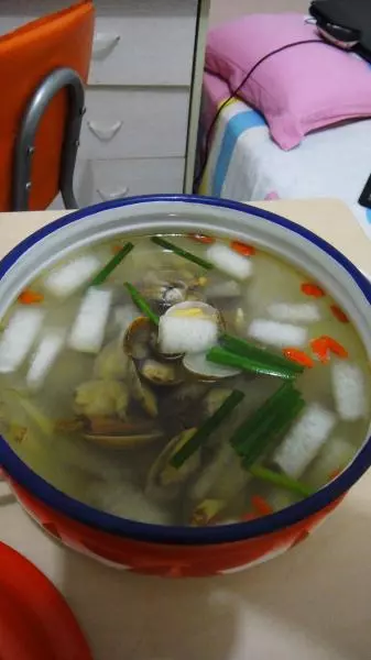 冬瓜花蛤虾米汤