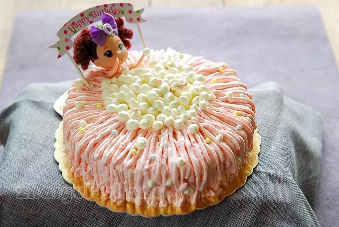 純真夢幻甜美的泡泡浴蛋糕