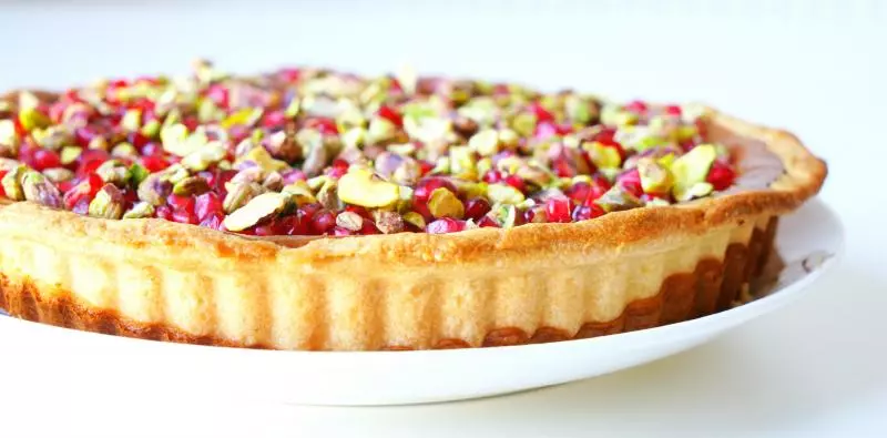 树莓开心果白巧克力挞［Raspberry，pistachio &amp; white chocolate tart］