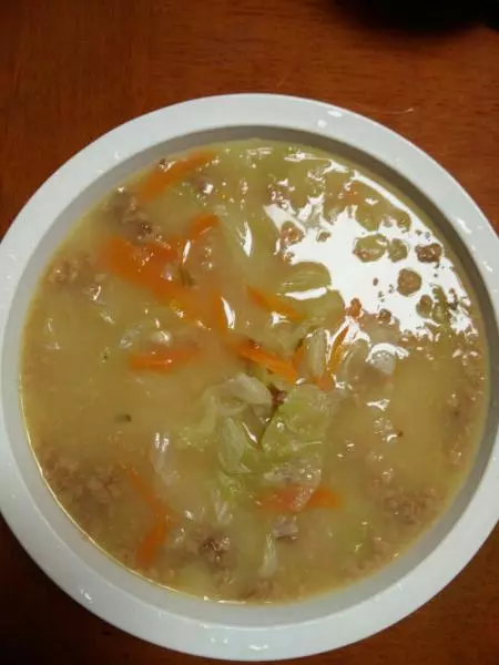 肉沫白菜汤