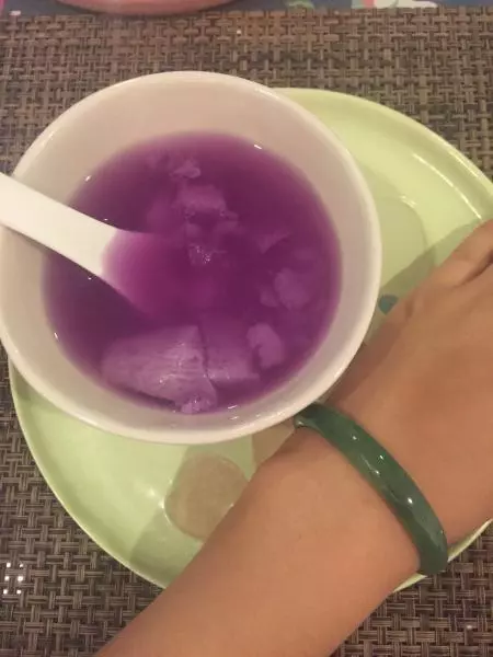紫山药煮糖水