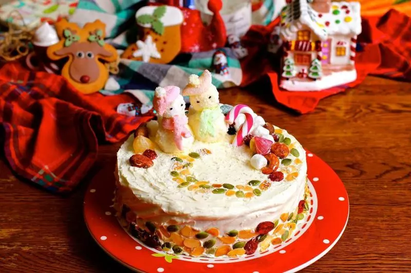【缤纷圣诞季】节日雪人胡萝卜蛋糕