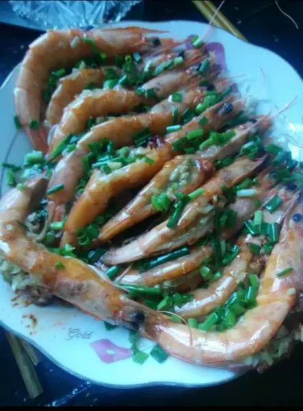 葱油蒜蓉虾