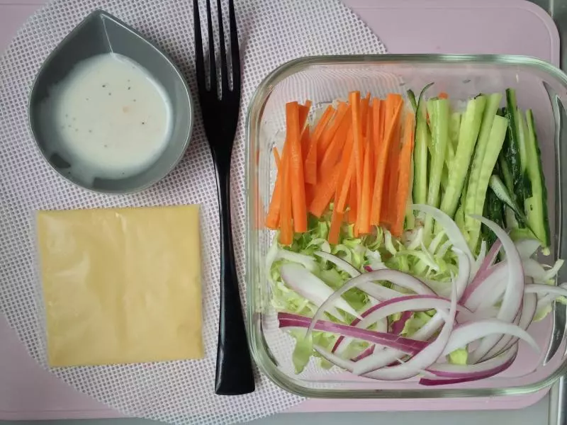 蔬菜芝士醬油拌飯