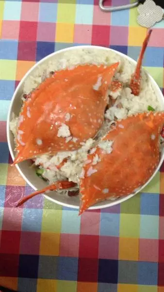 梭子蟹海鲜粥