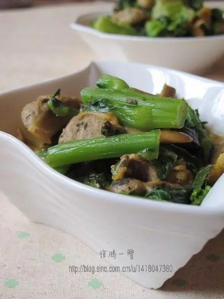 蚌肉燒菜苔