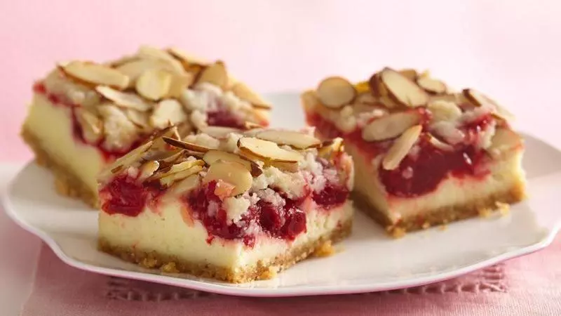 草莓杏仁芝士蛋糕－Almond Strawberry Cheesecake Bars