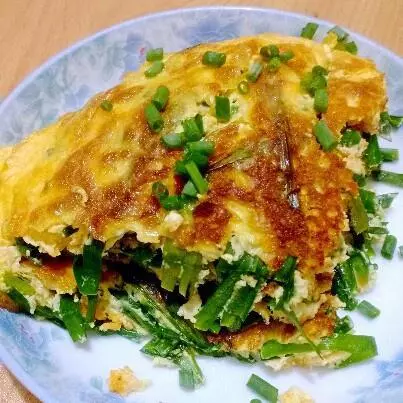 海胆韭菜煎饼