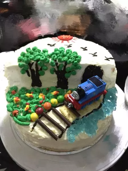 托马斯火车场景蛋糕