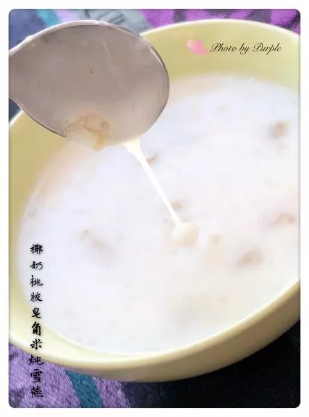 椰奶桃膠皂角米燉雪燕