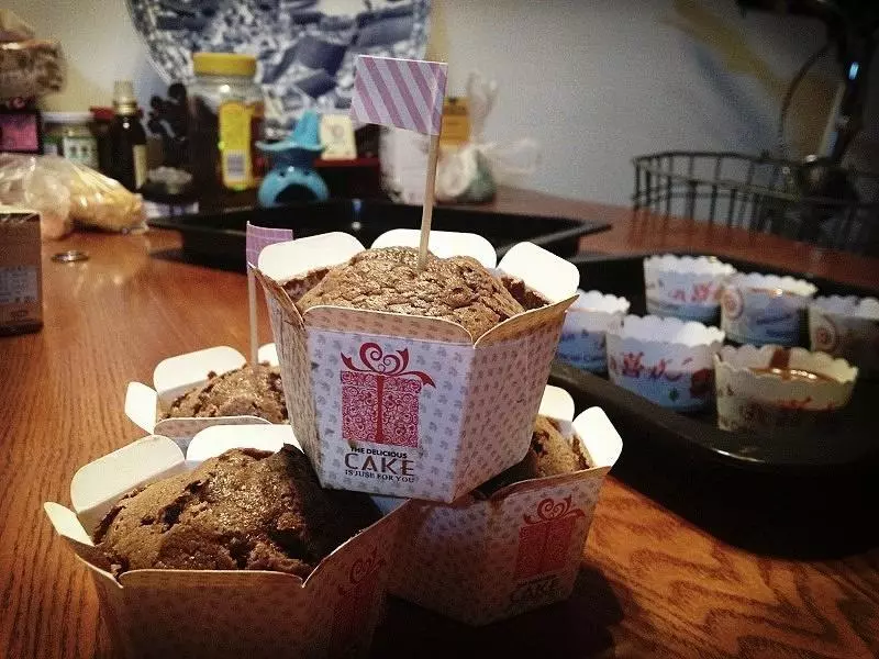 ❤ Cocoa cupcake. 可可戚风纸杯蛋糕