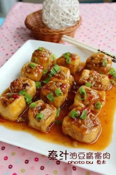 上海菜【油豆腐塞肉】