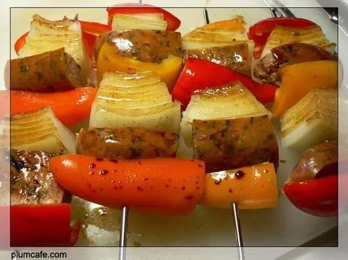 蔬菜香肠烤串儿