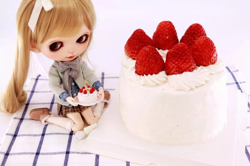 娃娃食谱-草莓奶油红茶戚风蛋糕