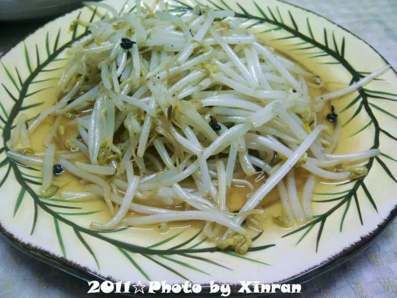 掐菜  醋溜绿豆芽