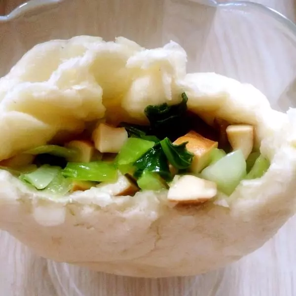 青菜豆干香菇包