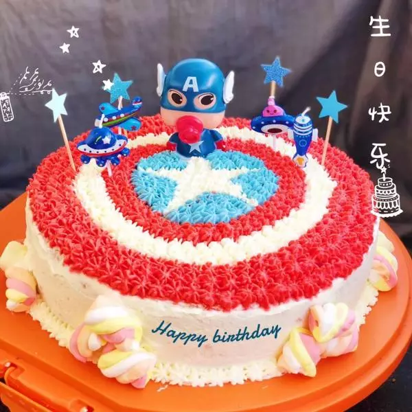 美国队长生日蛋糕?