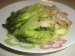 猪肉炒小白菜