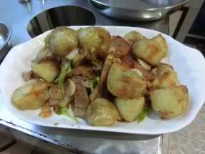 三絲臘肉乾煸小土豆