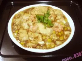 豆腐煮虾仁