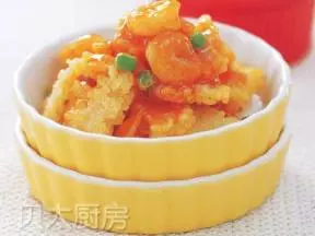 番茄虾仁锅巴
