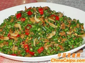 榨菜虾皮煸豇豆
